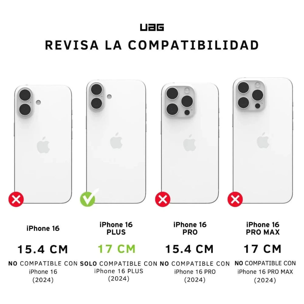 Case UAG Plyo con Magsafe para iPhone 16 Plus - Hielo/Blanco