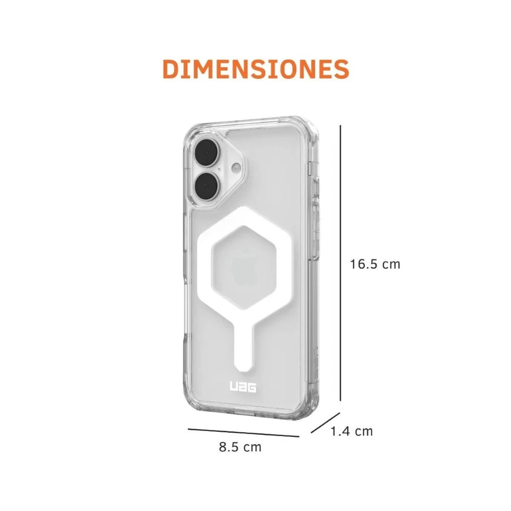 Case UAG Plyo con Magsafe para iPhone 16 Plus - Hielo/Blanco
