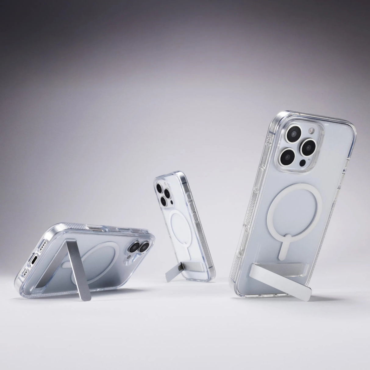 Case Zagg Kickstand Crystal Palace Snap Magsafe para iPhone 16 - Transparente