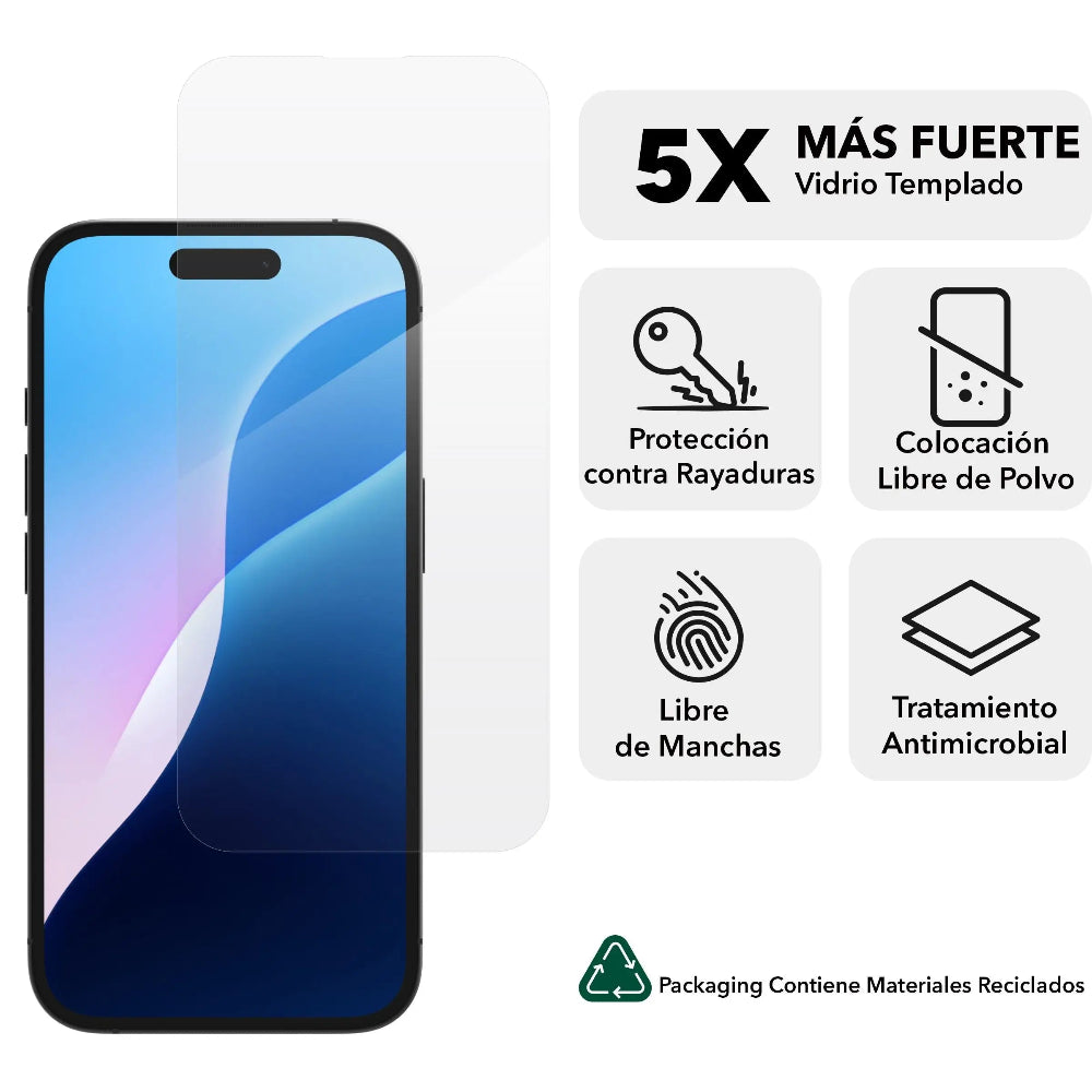 Protector de Pantalla Zagg Glass Elite para iPhone 16 - Transparente