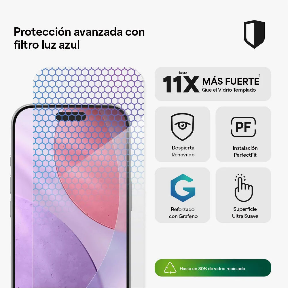 Protector de Pantalla Zagg Glass XTR5 para iPhone Series 17 - Transparente