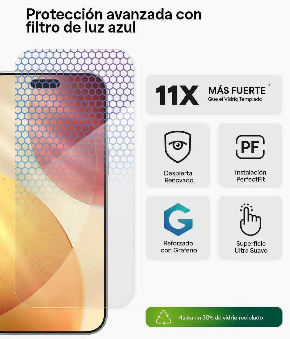 Protector de Pantalla Zagg Glass XTR5 para iPhone Series 17 - Transparente