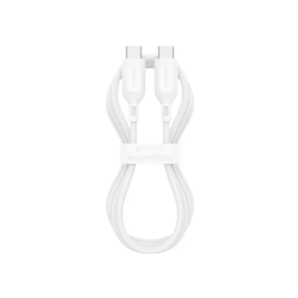 Cable Mophie essential trenzado USB-C a USB-C 60w 1m - Blanco