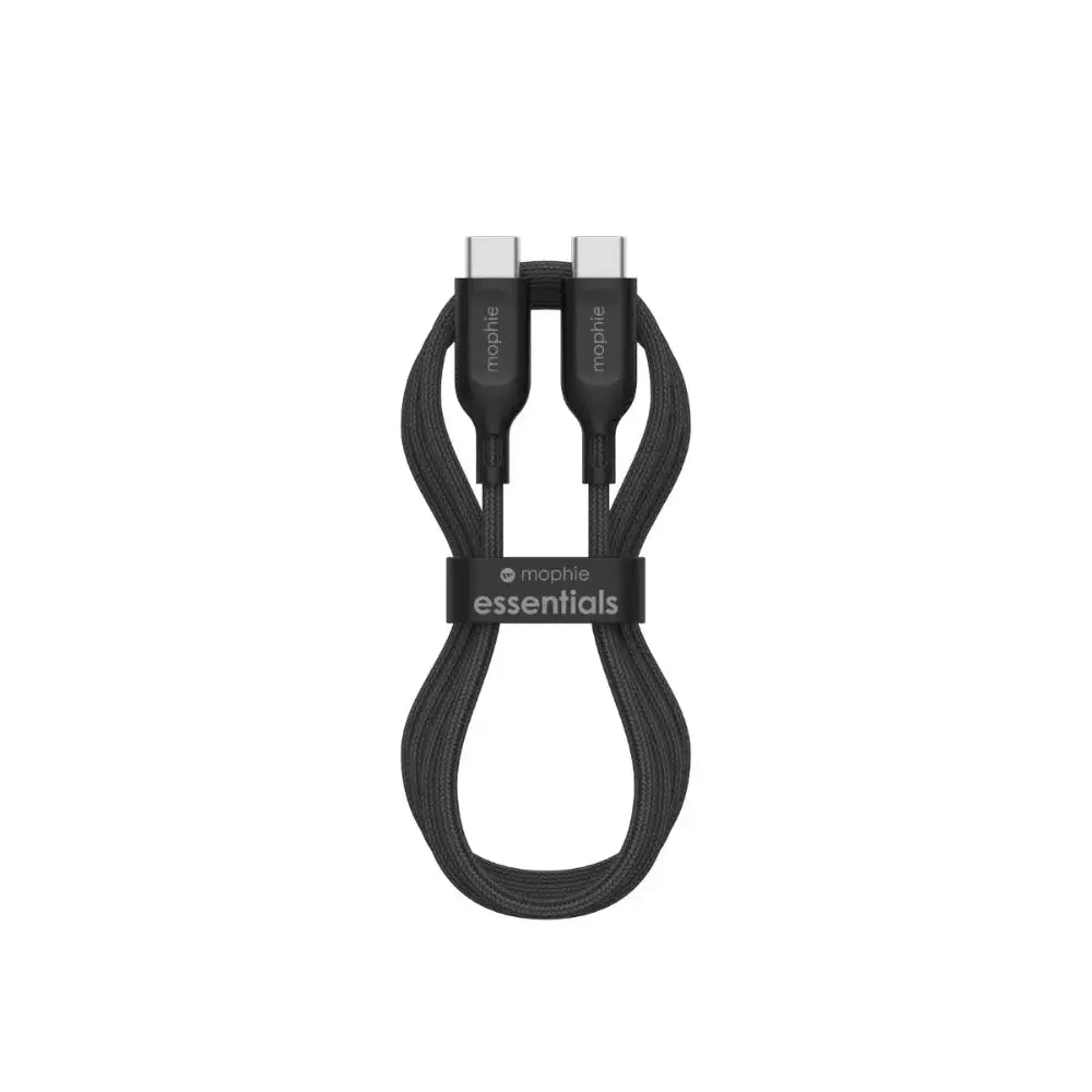 Cable Mophie essential trenzado USB-A a USB-C 15w 1m - Negro