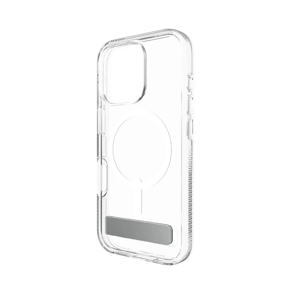 Case Zagg Kickstand Crystal Palace Snap Magsafe para iPhone 16 Pro - Transparente