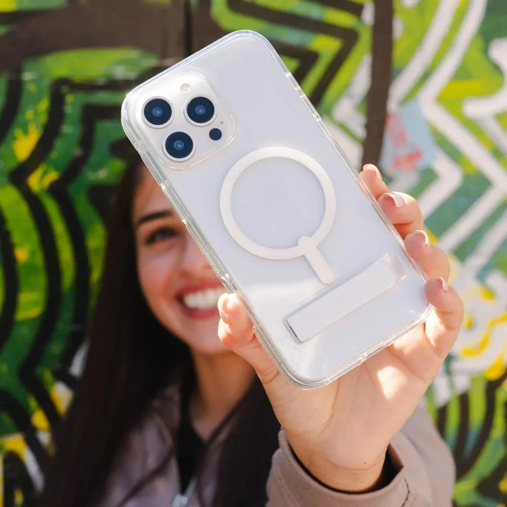 Case Zagg Kickstand Crystal Palace Snap Magsafe para iPhone 16 Pro - Transparente