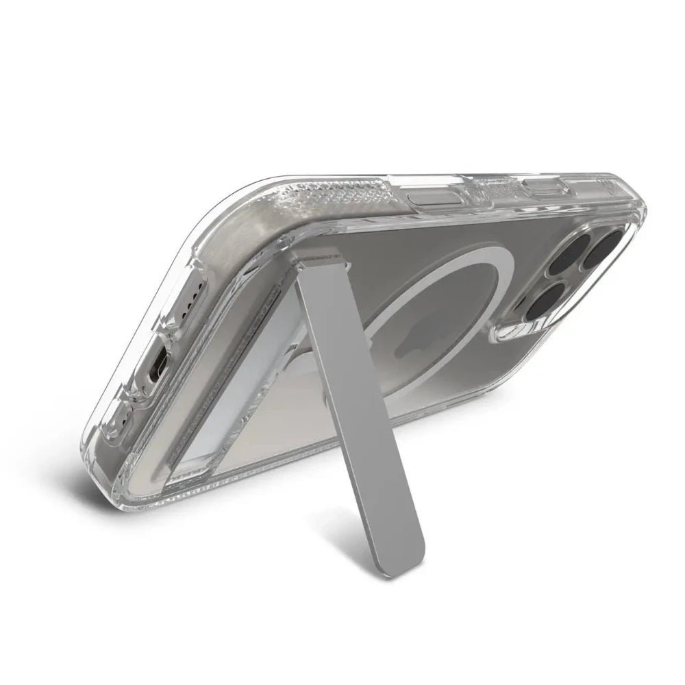 Case Zagg Kickstand Crystal Palace Snap con Magsafe para iPhone 16 Pro Max - Transparente