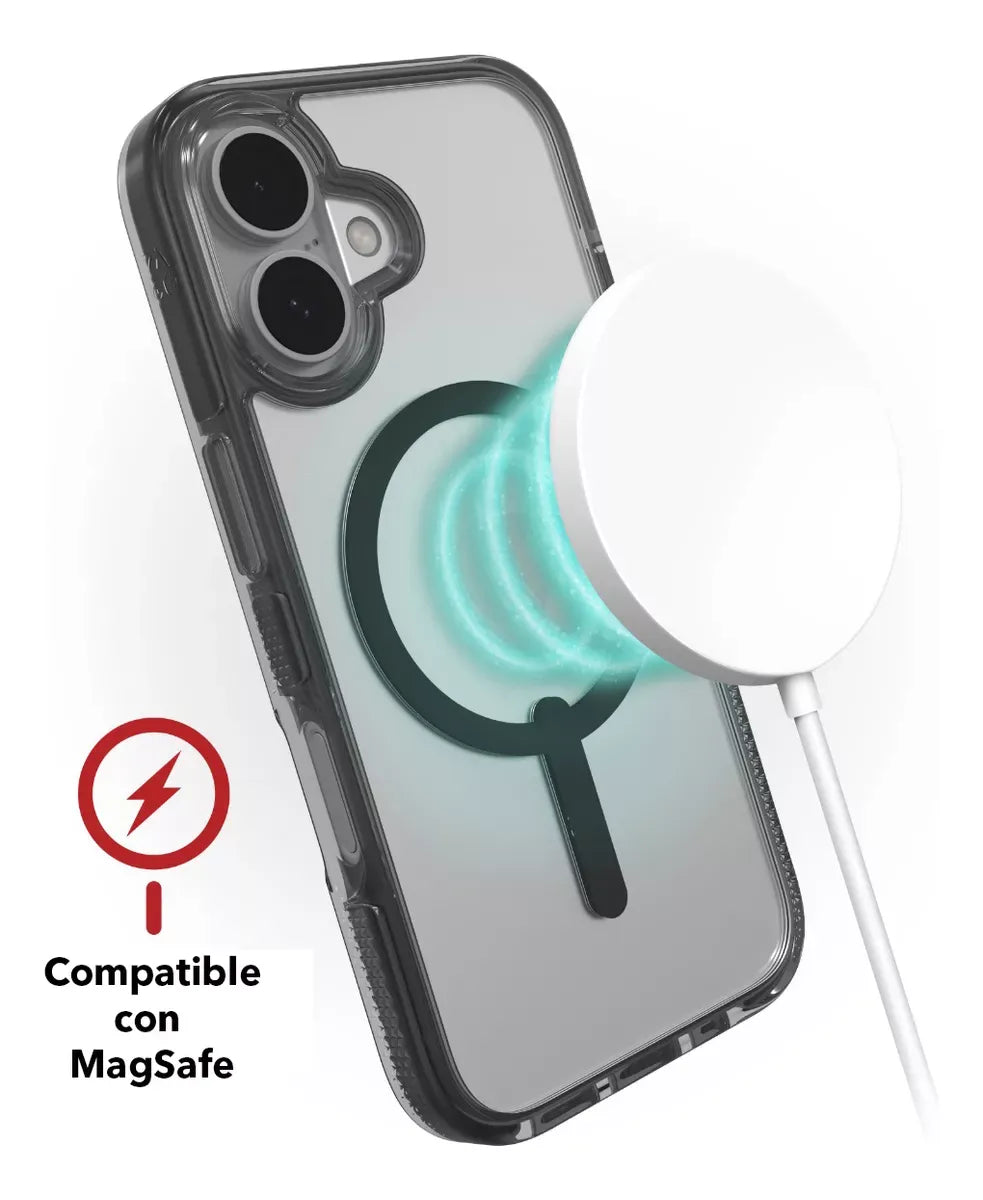 Case Zagg Santa Cruz Snap Magsafe para iPhone 16 - Negro