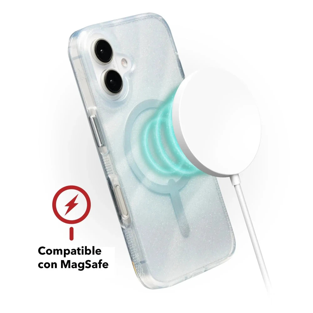 Case Zagg Milan Snap con MagSafe para iPhone 16 Plus - Plateado