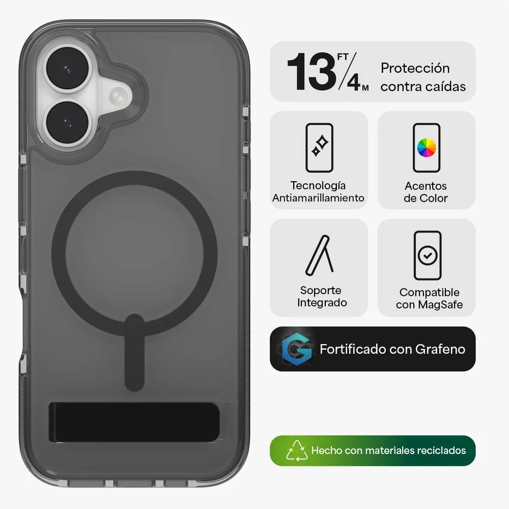 Case_ZAGG_Santa_Cruz_con_MagSafe_KS_para_iPhone_17_Negro_Medianoche_Posición_2_iShop_El_Salvador