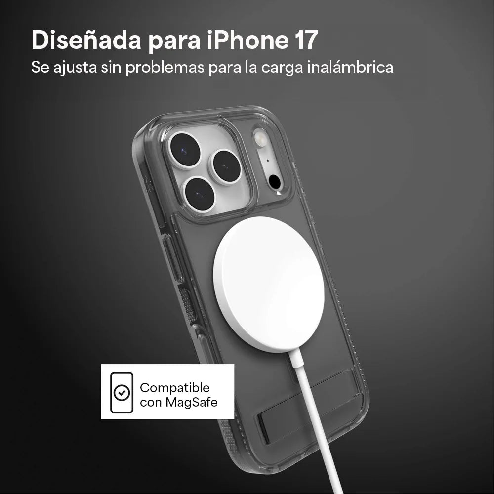 Case ZAGG Santa Cruz con MagSafe KS para iPhone Series 17 - Negro Medianoche