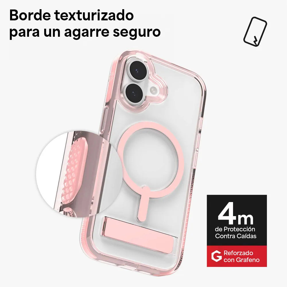 Case Zagg Santa Cruz Snap Magsafe KS para iPhone 17 - Rosa Pastel