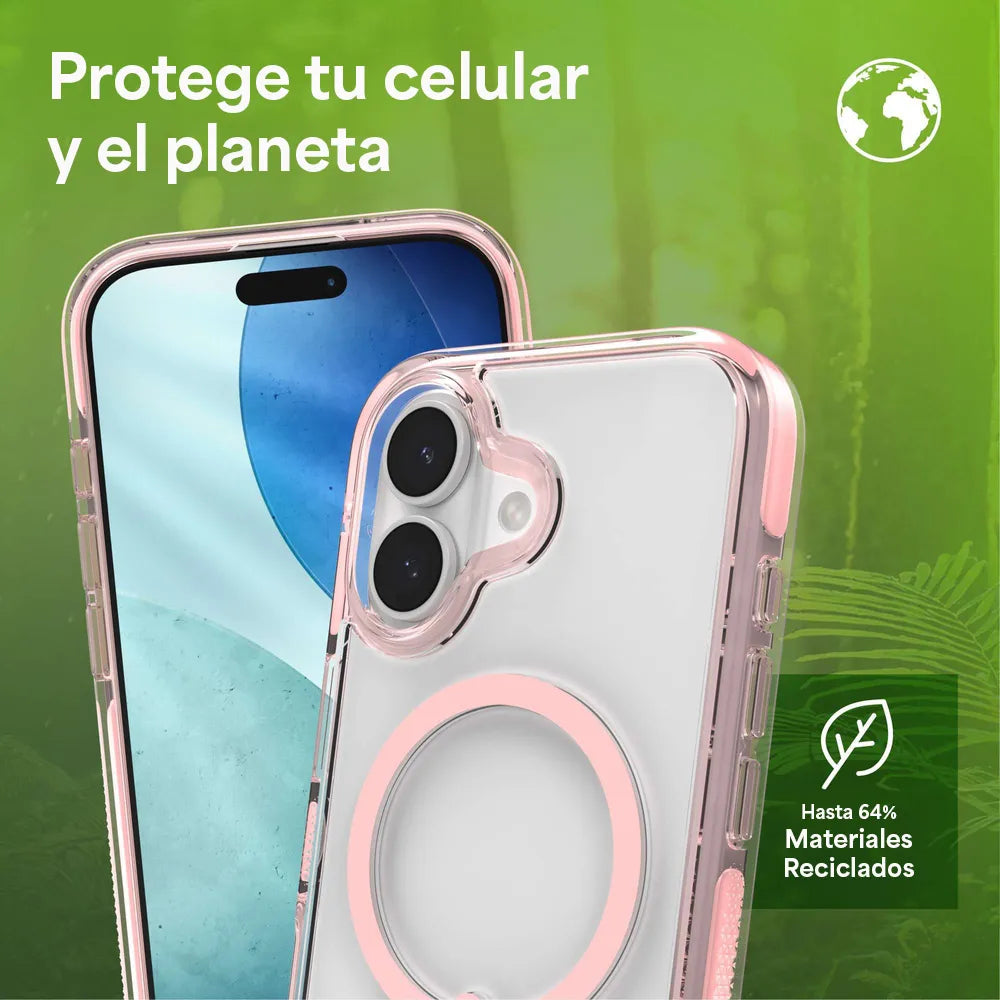 Case Zagg Santa Cruz Snap Magsafe KS para iPhone 17 - Rosa Pastel