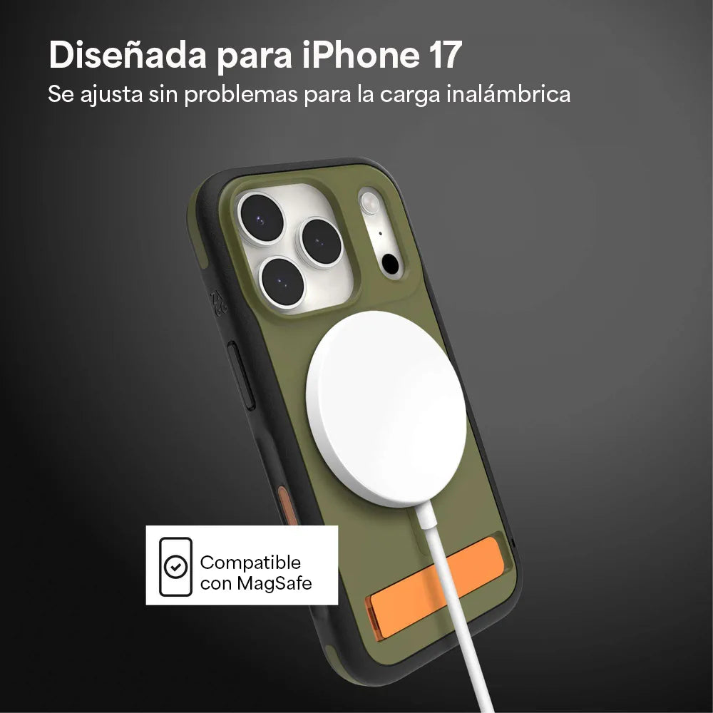 Case ZAGG Sedona Snap MagSafe KS para iPhone 17 Pro - Verde Musgo