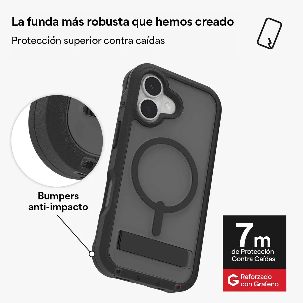 Case_ZAGG_Rainier_con_MagSafe_KS_para_iPhone_17_Negro_Humo_Posición_6_iShop_El_Salvador