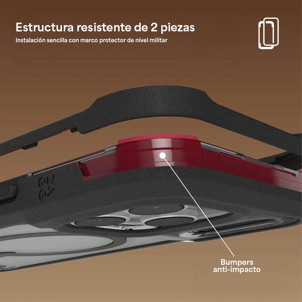 Case ZAGG Rainier con MagSafe KS para iPhone 17 Pro Max - Negro Humo