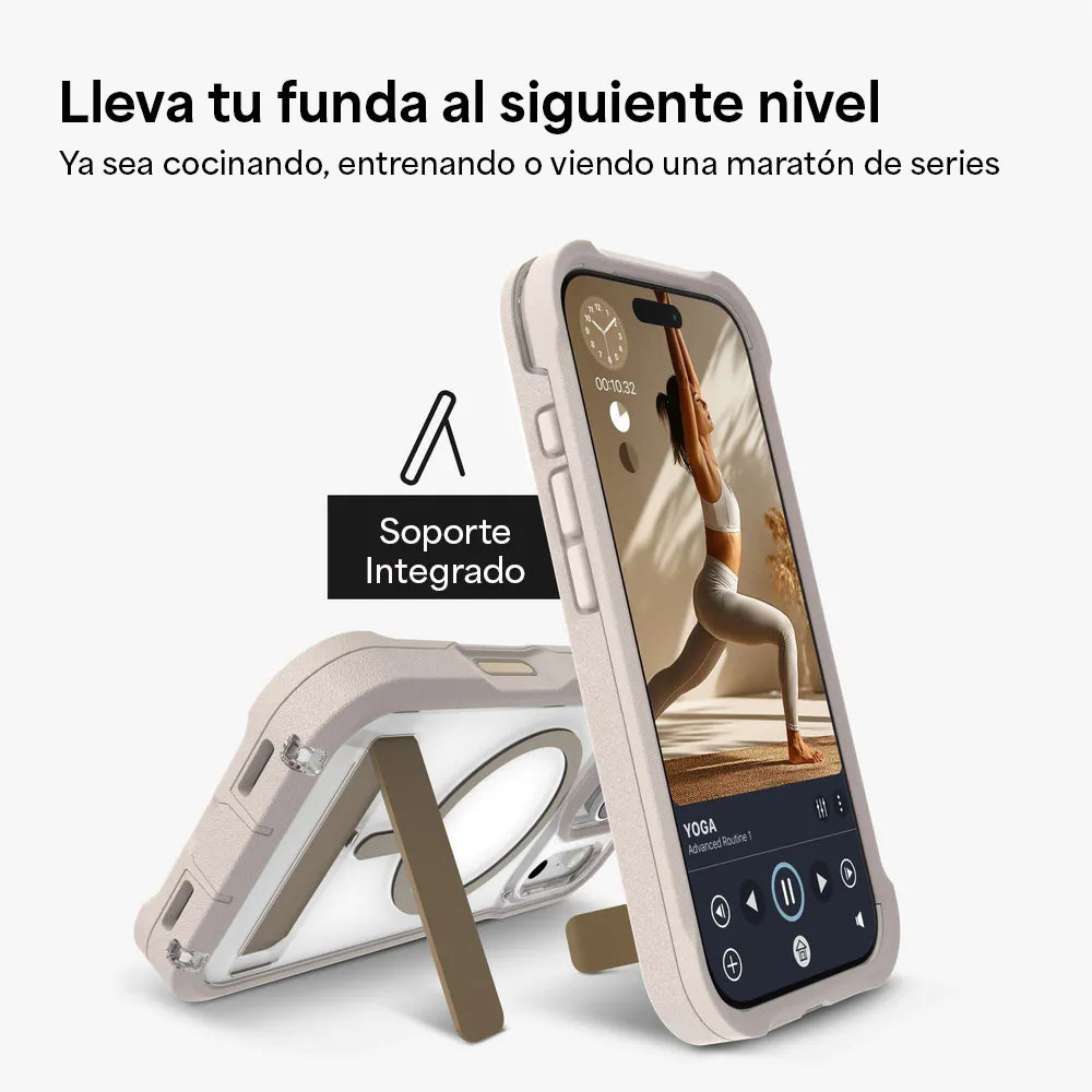 Case ZAGG Rainier con MagSafe KS para iPhone 17 Pro Max - Beige arenisca