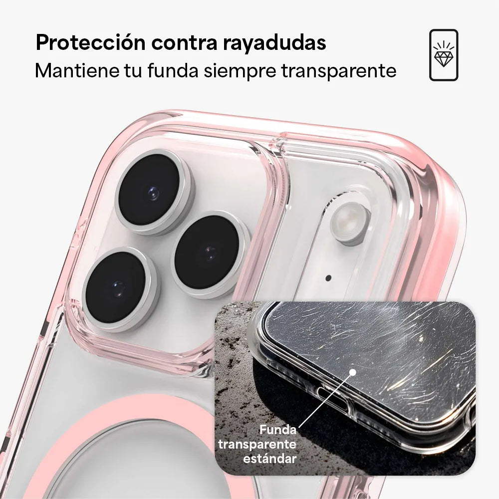 Case ZAGG Santa Cruz con MagSafe KS para iPhone 17 Pro - Rosa Pastel