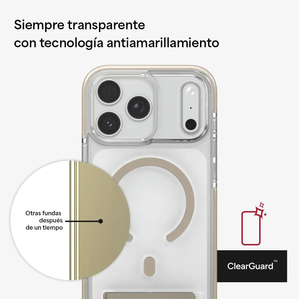 Case ZAGG Santa Cruz Snap MagSafe KS para iPhone 17 Pro - Titanio
