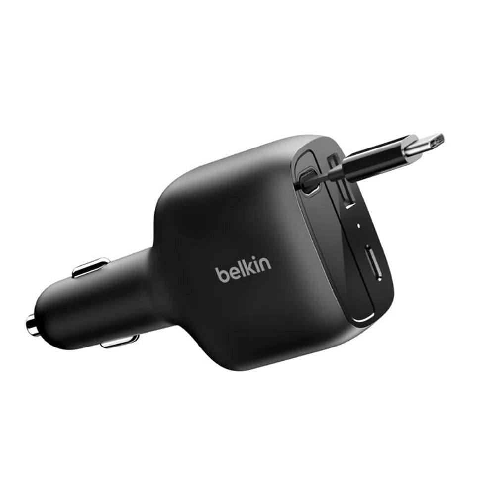 Cargador_de_Carro_Retráctil_Belkin_(2_USB-C/1_USB-A)_75W_Negro_Posicion_1_iShop_El_Salvador