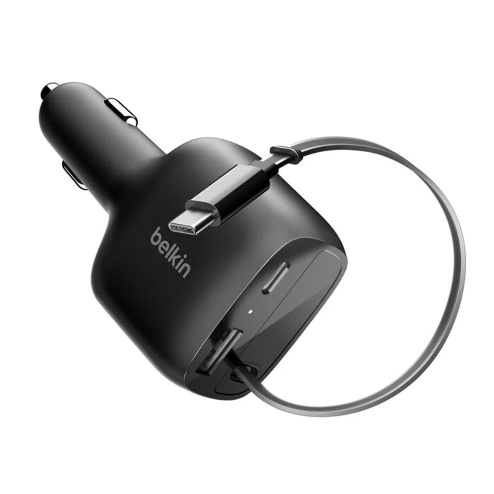 Cargador_de_Carro_Retráctil_Belkin_(2_USB-C/1_USB-A)_75W_Negro_Posicion_8_iShop_El_Salvador