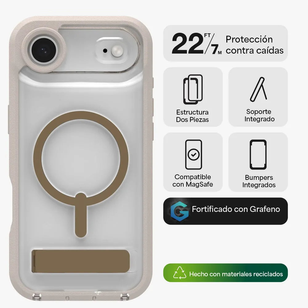 Case ZAGG Rainier con MagSafe KS para iPhone Air - Arena