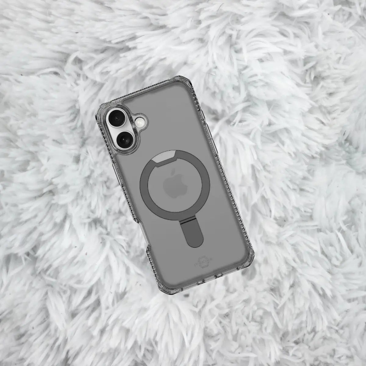 Case ItSkins Hybrid R Vapor Stand con MagSafe para iPhone 16 - Negro