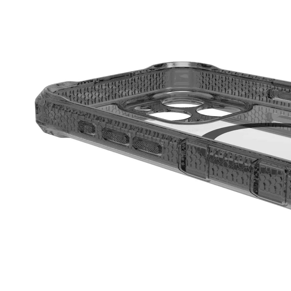 ItSkins Supreme R Clear con MagSafe para iPhone 16 Pro - Grafito y estampado en grafito