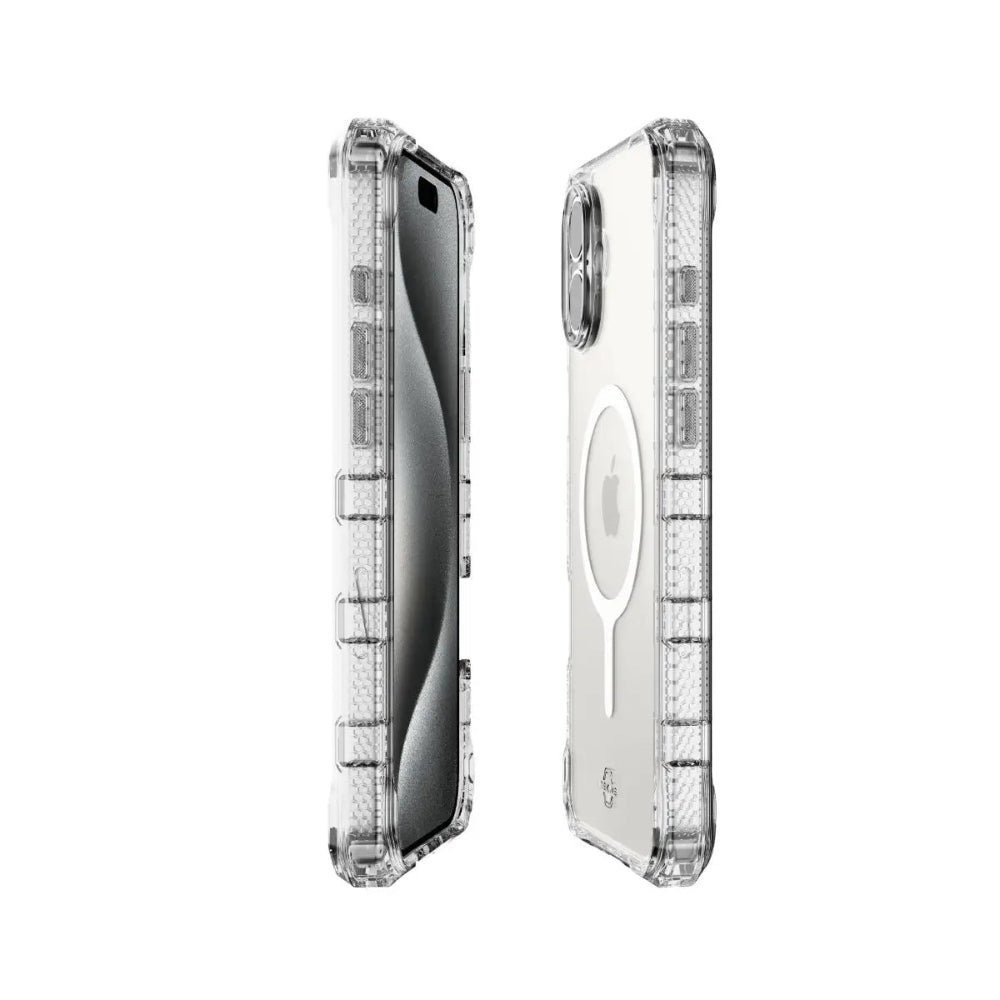 ItSkins Supreme R Clear con MagSafe para iPhone 16 Plus - Impresión blanco transparente