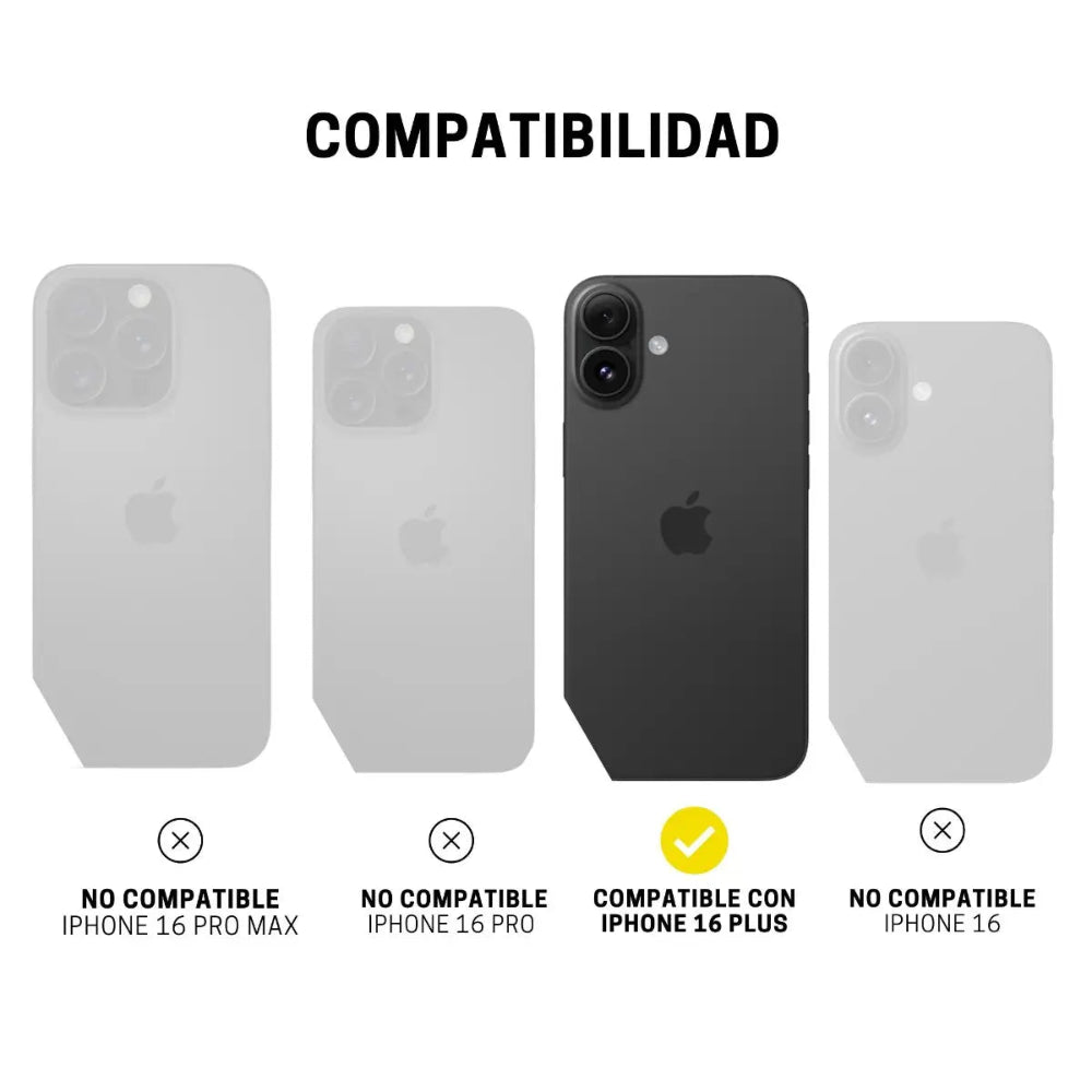 ItSkins Supreme R Clear con MagSafe para iPhone 16 Plus - Impresión blanco transparente