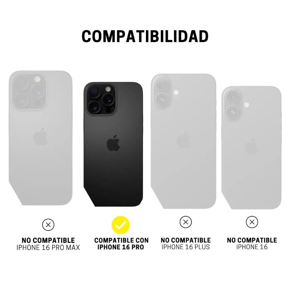 ItSkins Supreme R Clear con MagSafe para iPhone 16 Pro - Estampado Blanco Transparente