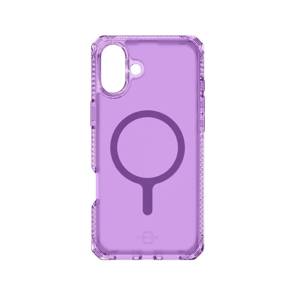 ItSkins Hybrid R Vapor con MagSafe para iPhone 16 - Purpura Claro