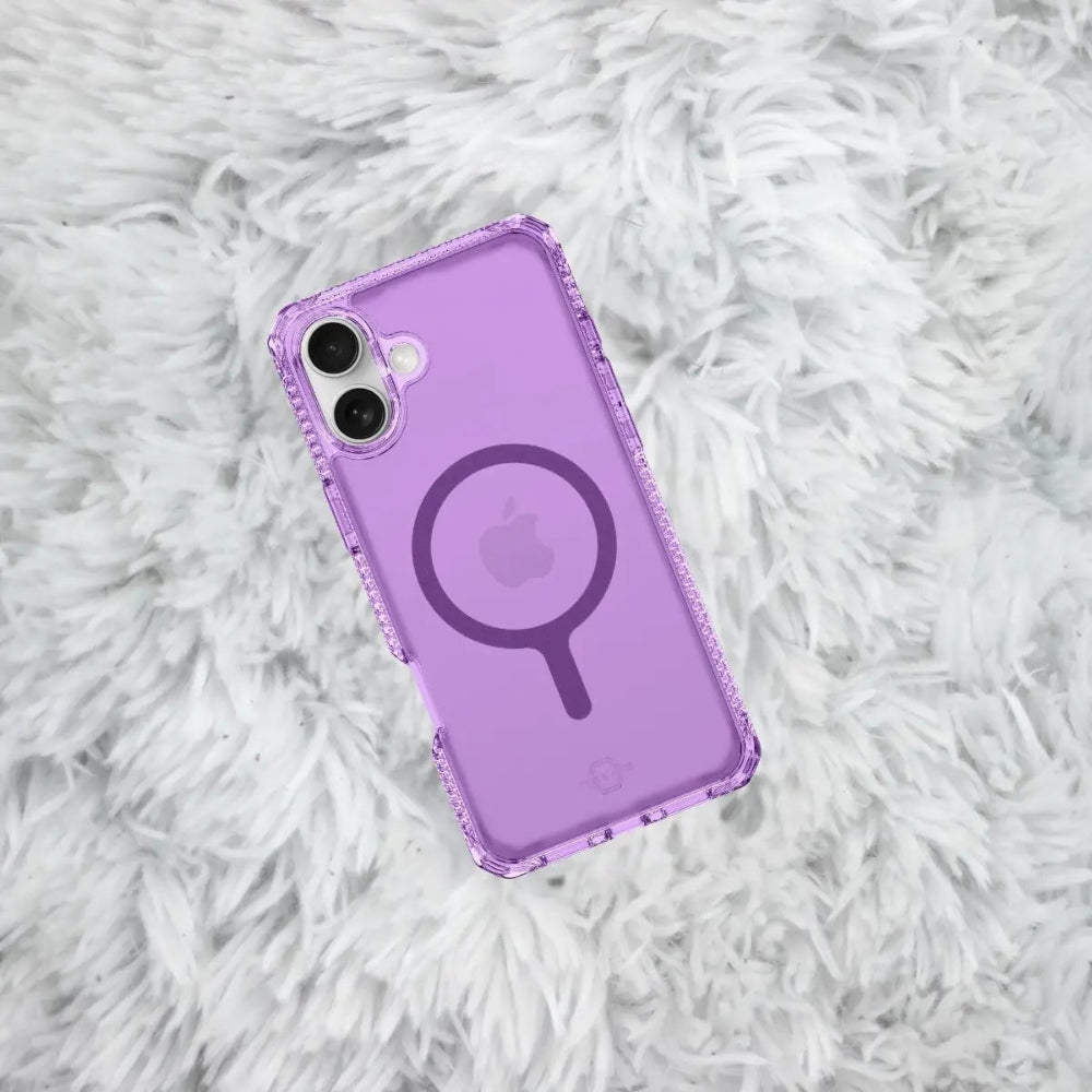 ItSkins Hybrid R Vapor con MagSafe para iPhone 16 - Purpura Claro