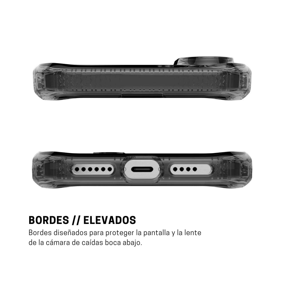 Case ItSkins Hybrid R Vapor con MagSafe para iPhone 16 - Negro