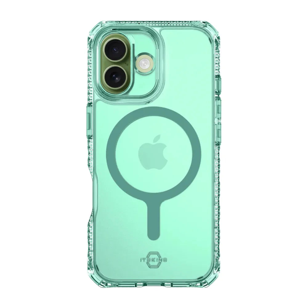 Case ItSkins Hybrid R Vapor con MagSafe para iPhone 17 - Verde