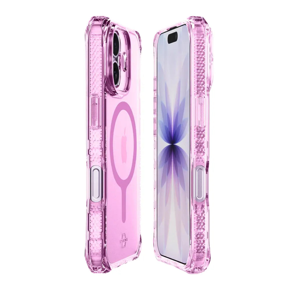 Case ItSkins Hybrid R Vapor con MagSafe para iPhone 17 - Rosado