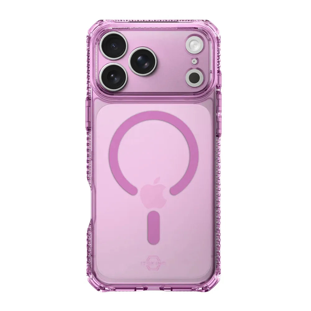 Case ItSkins Hybrid R Vapor con MagSafe para iPhone 17 Pro Max - Rosado