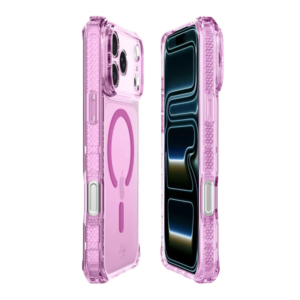 Case ItSkins Hybrid R Vapor con MagSafe para iPhone 17 Pro Max - Rosado