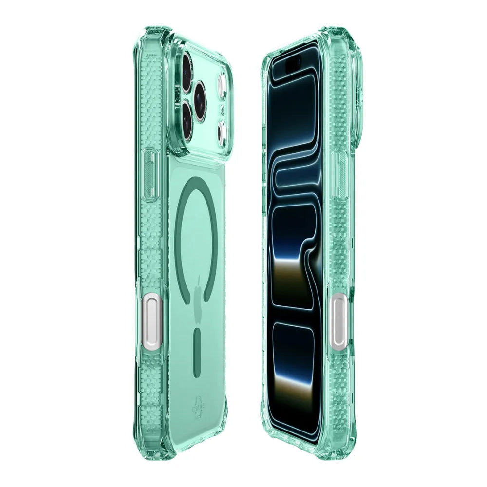 Case ItSkins Hybrid R Vapor con MagSafe para iPhone 17 Pro - Verde