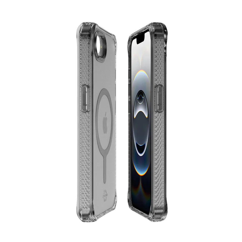 Case ItSkins Hybrid R Vapor con MagSafe para iPhone 16e - Negro