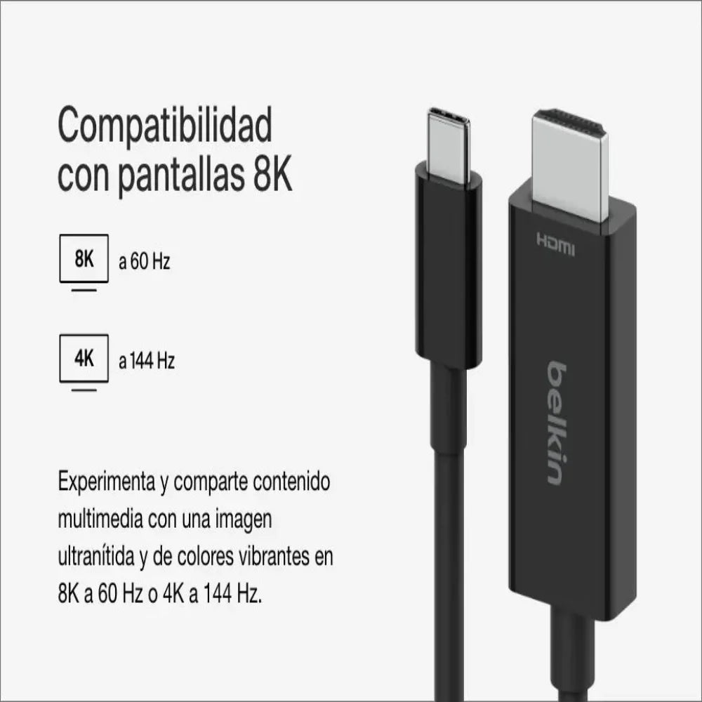 Cable Belkin USB-C a HDMI 2m - Negro