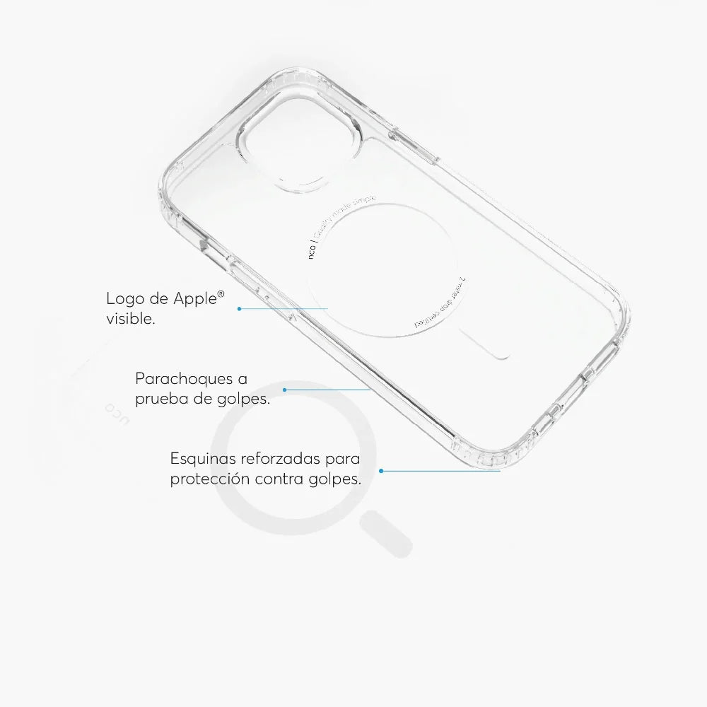 Case_NCO_SafeCase_Clear_Crystal_con_Magsafe_para_iPhone_15_Transparente_Imagen_posicion_3_iShop_El_Salvador