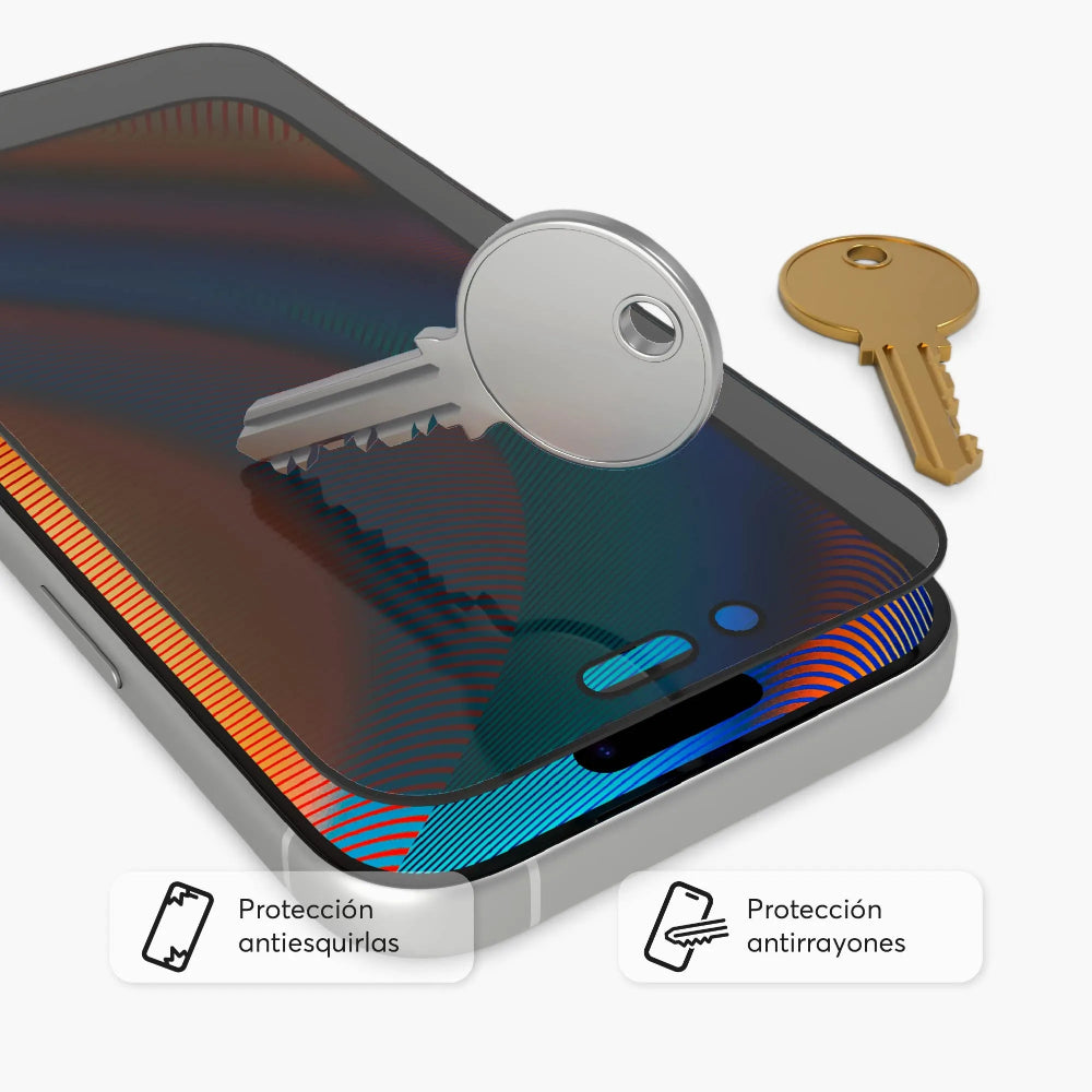 Protector de Pantalla NCO GlassGuard Privacy para iPhone 17 Pro - Negro