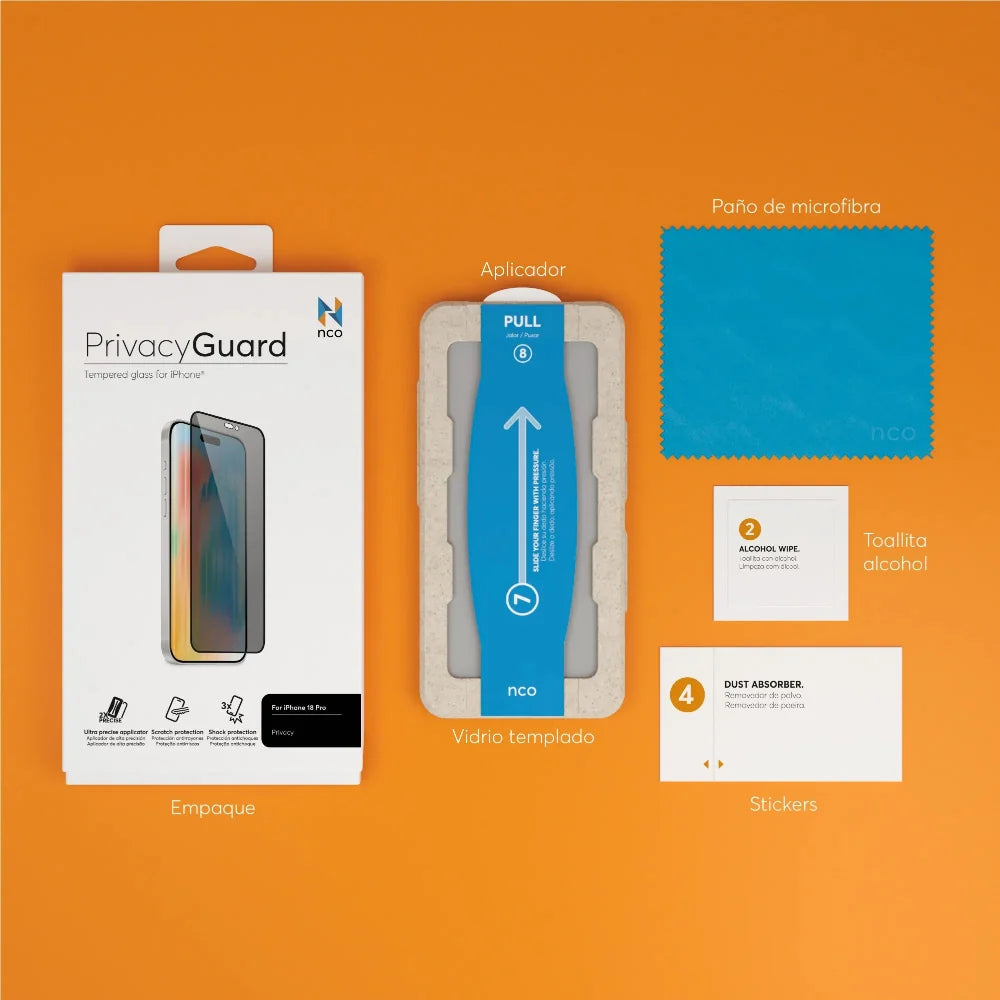 Protector_de_Pantalla_NCO_GlassGuard_Privacy_para_iPhone_18_Pro_Negro_Imagen_posicion_8_iShop_El_Salvador