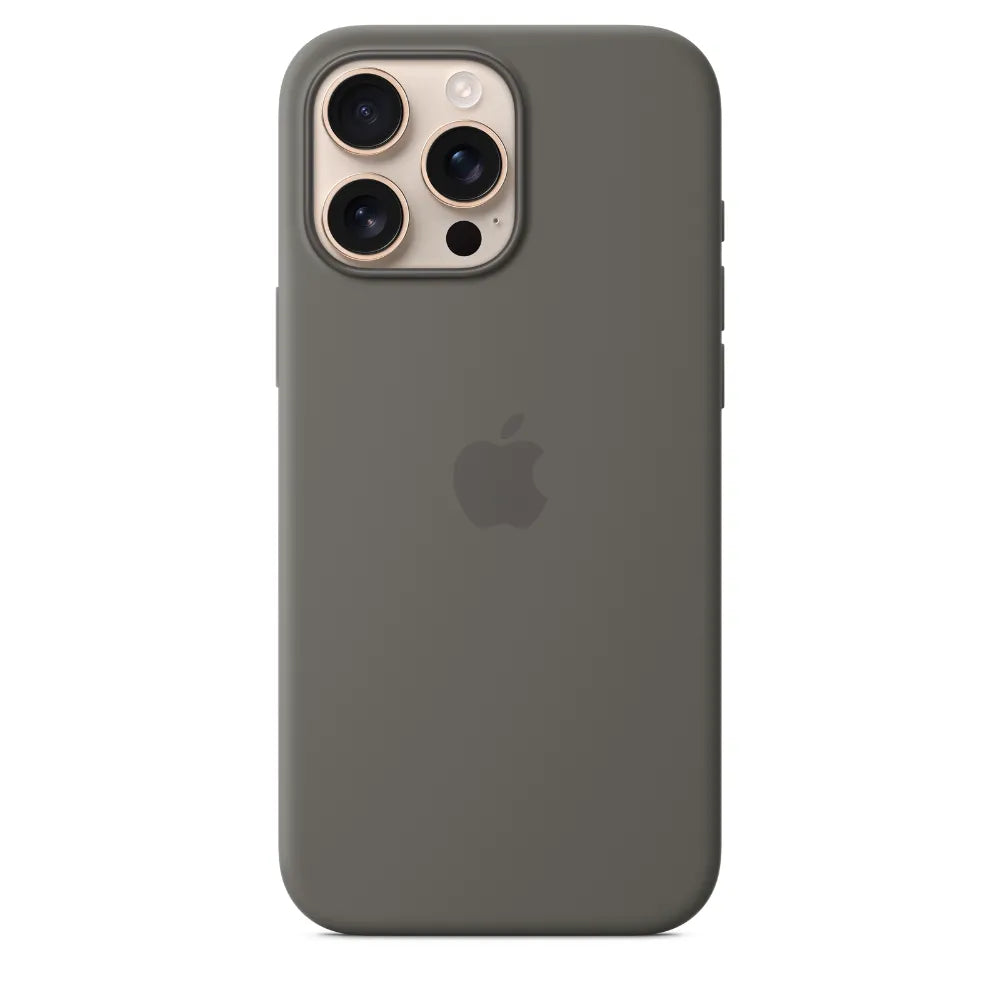 Funda de silicón con MagSafe para el iPhone 16 Pro Max - Gris piedra