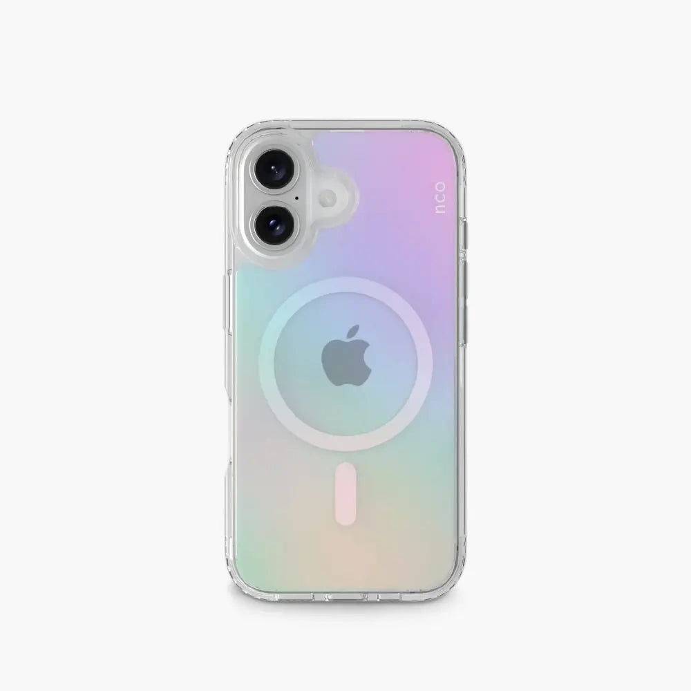 SafeCase Clear Rainbow NCO con MagSafe para iPhone 16 series