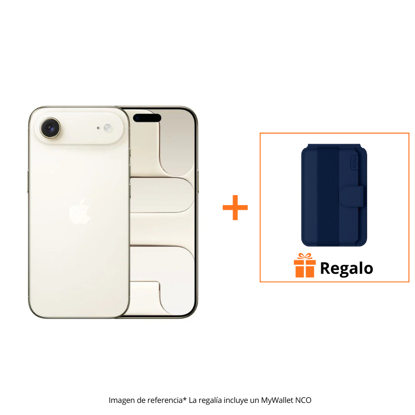 iPhone Air - 256GB - Oro Claro + Tarjetero MagSafe NCO - Azul