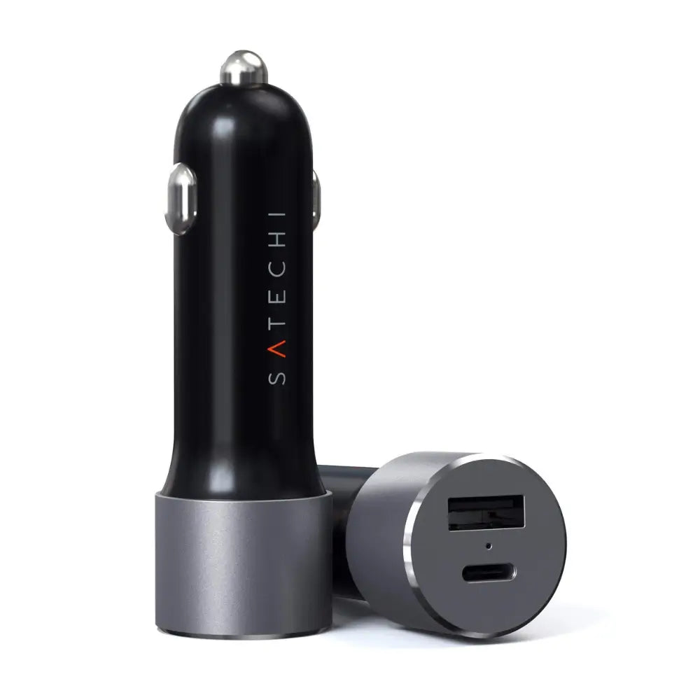 Cargador_de_carro_Satechi_con_puerto_USB_C_72W_Gris_Espacial_Posicion_1_iShop_El_Salvador