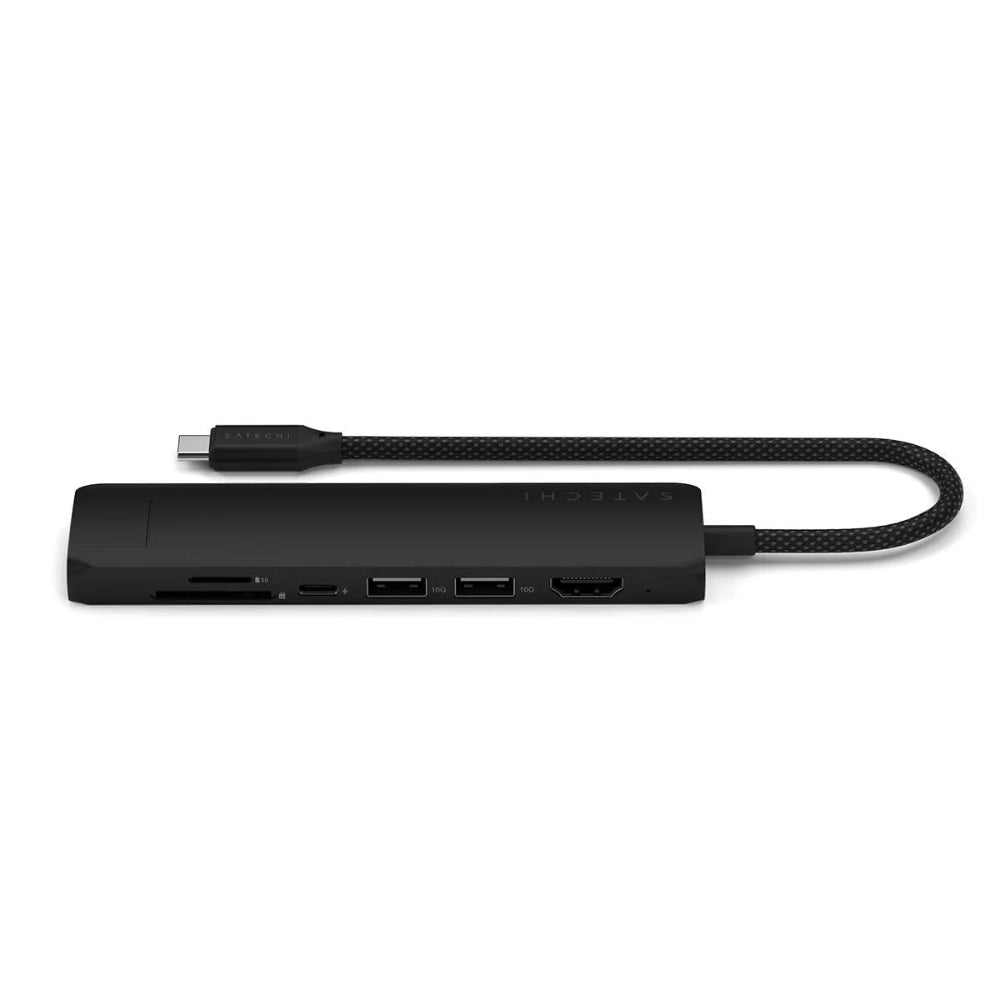 Adaptador Slim Satechi USB-C Ethernet HDMI 2 USB-A - Negro