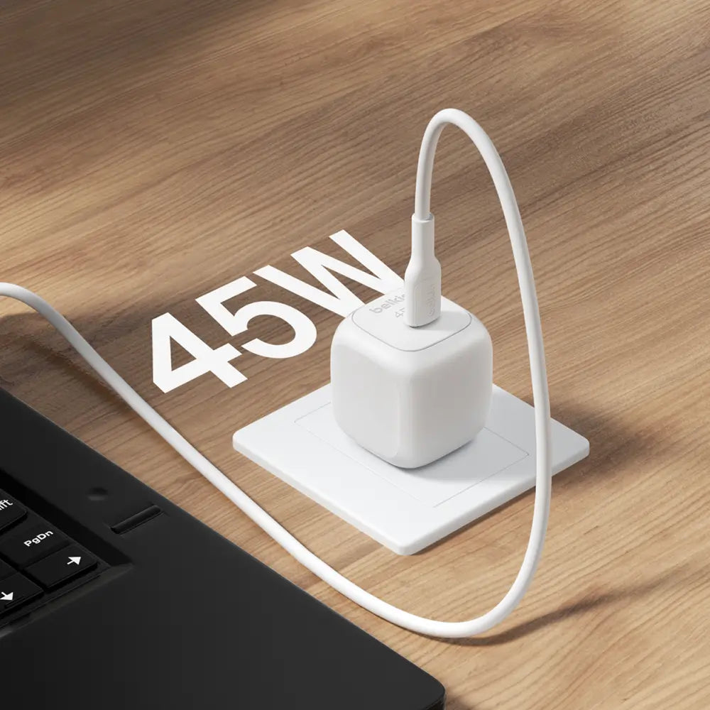 Cargador de Pared Belkin USB-C 45W - Blanco